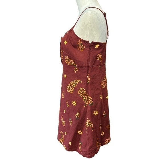 NWT Urban Outfitters Mini Dress Brown Orange Medium M - Picture 8 of 16